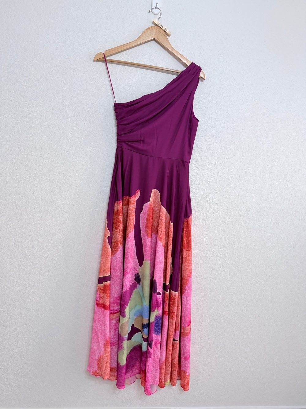AMUR floral one shoulder gown size 4 - Picture 12 of 16